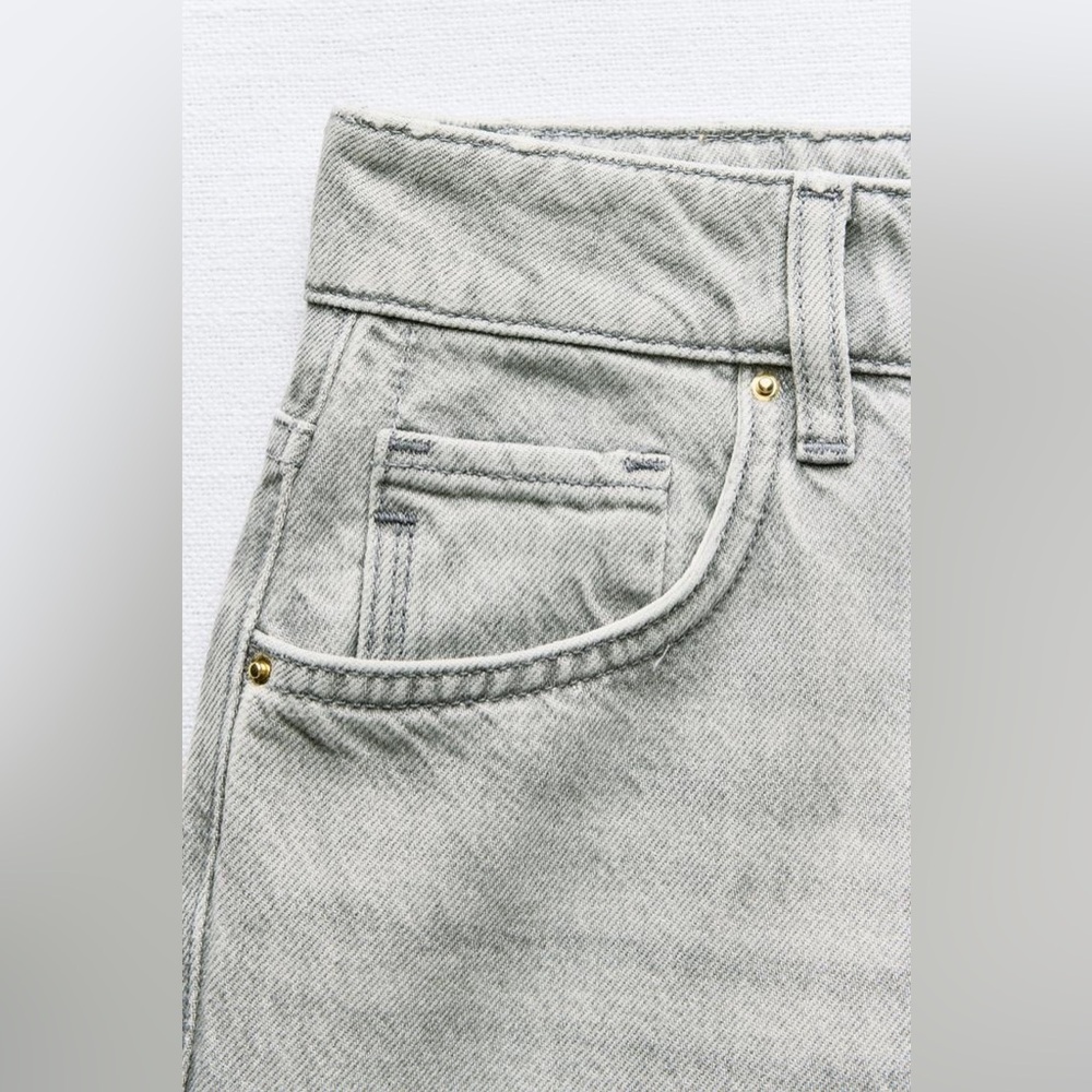 ZARA MID-RISE Z1975 WIDE LEG JEANS - Picture 7 of 7